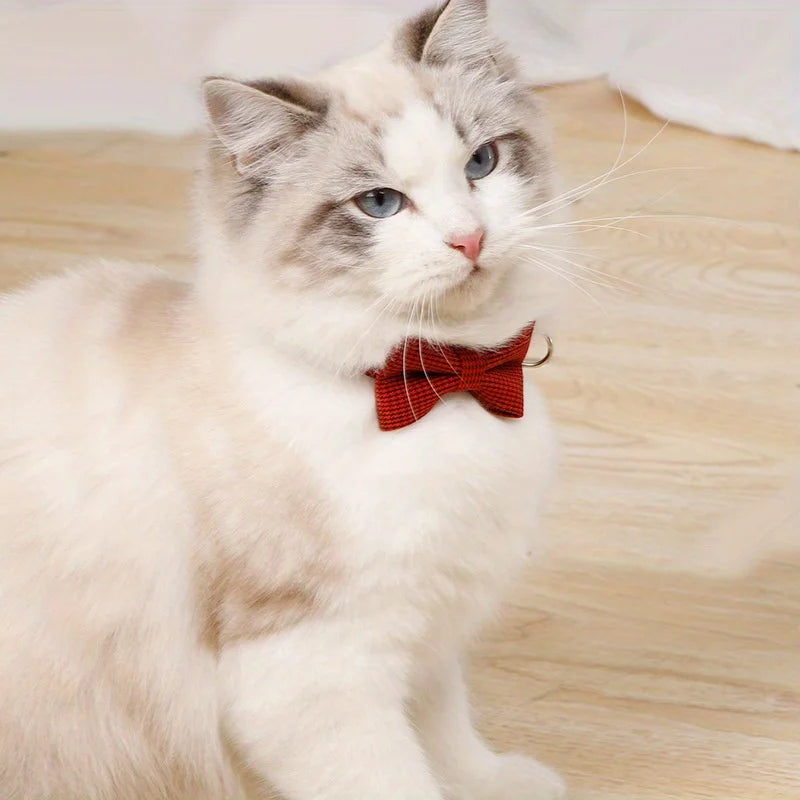 1 Piece Adjustable Plaid Cat Collar Tie Knot - Perfect for Festive Dressing and Everyday Wear