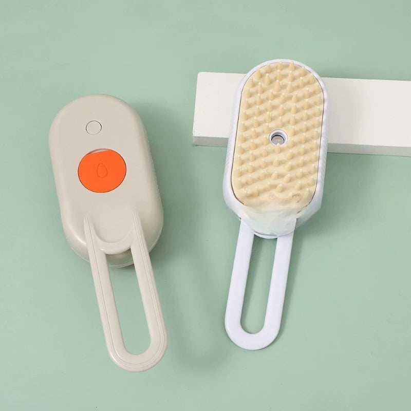 3-in-1 Electric Steam Pet Brush – Hair Removal, Spray Cleaning & Massage for Cats & Dogs