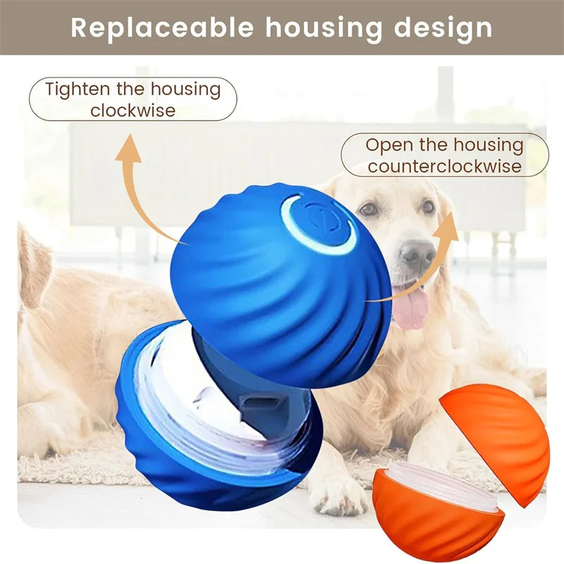 Smart Dog Toy Ball Electronic Interactive Pet Toy Moving Ball USB Automatic Moving